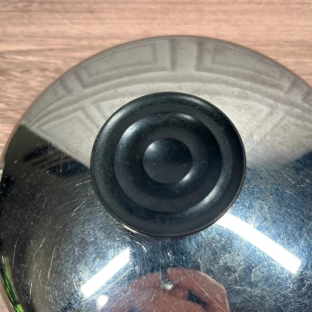 Revere Ware Pot Lid Replacement Set of 2 Silver Stainless Steel Vintage 7.5